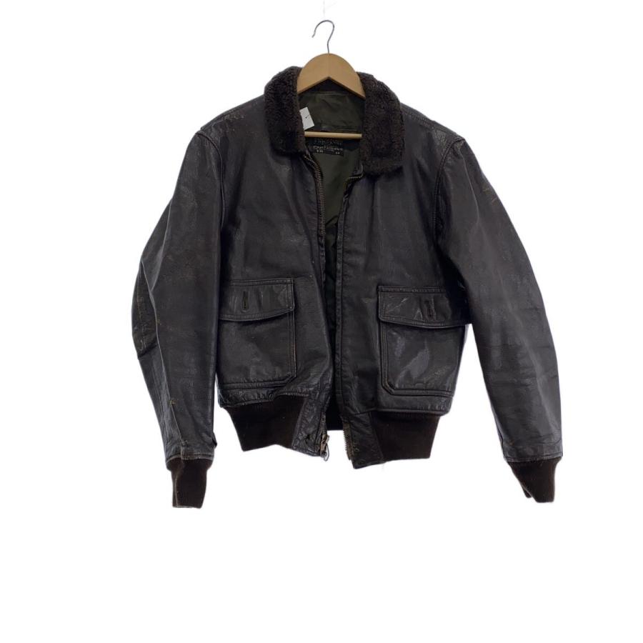 STAR SPORTSWEAR G-1 フライトジャケット サイズ44 US.NAVY◇60s/STAR SPORTS WEAR/G-1/フライトジャケット/44/レザー/BRW