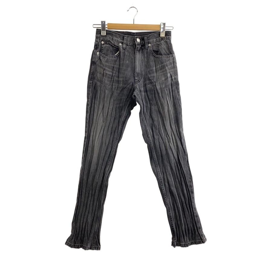 MARTINE ROSE◇WOVEN CRINKLE STRAIGHT LEG JEANS/シワ加工/XS 