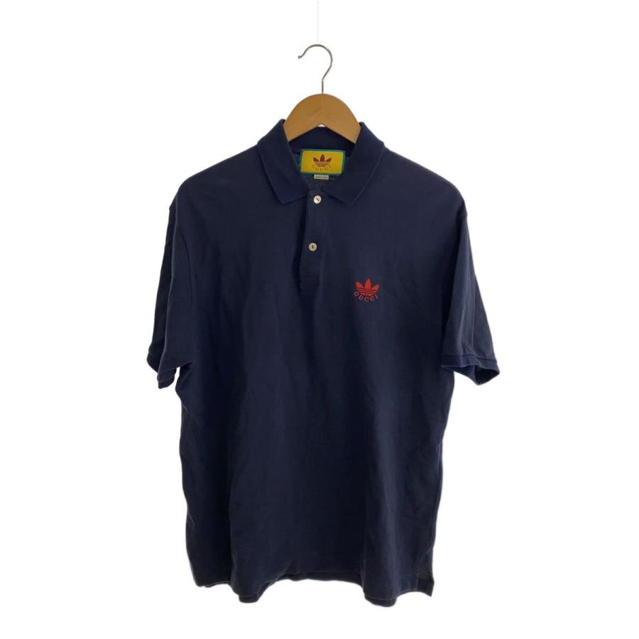 GUCCI◇×adidas/Cotton Piquet Polo/コットンピケポロ/XL/コットン/NVY