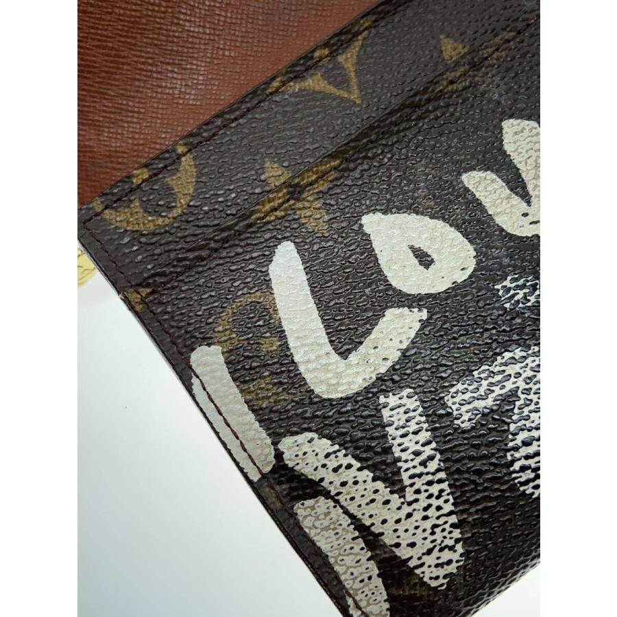 LOUIS VUITTON / ポシェット・ポルト・モネ・クレディ_モノグラム・グラフィティ/PVC/BRW/レディース LOUIS VUITTON◇ポシェット・ポルト・モネ・クレディ_モノグラム