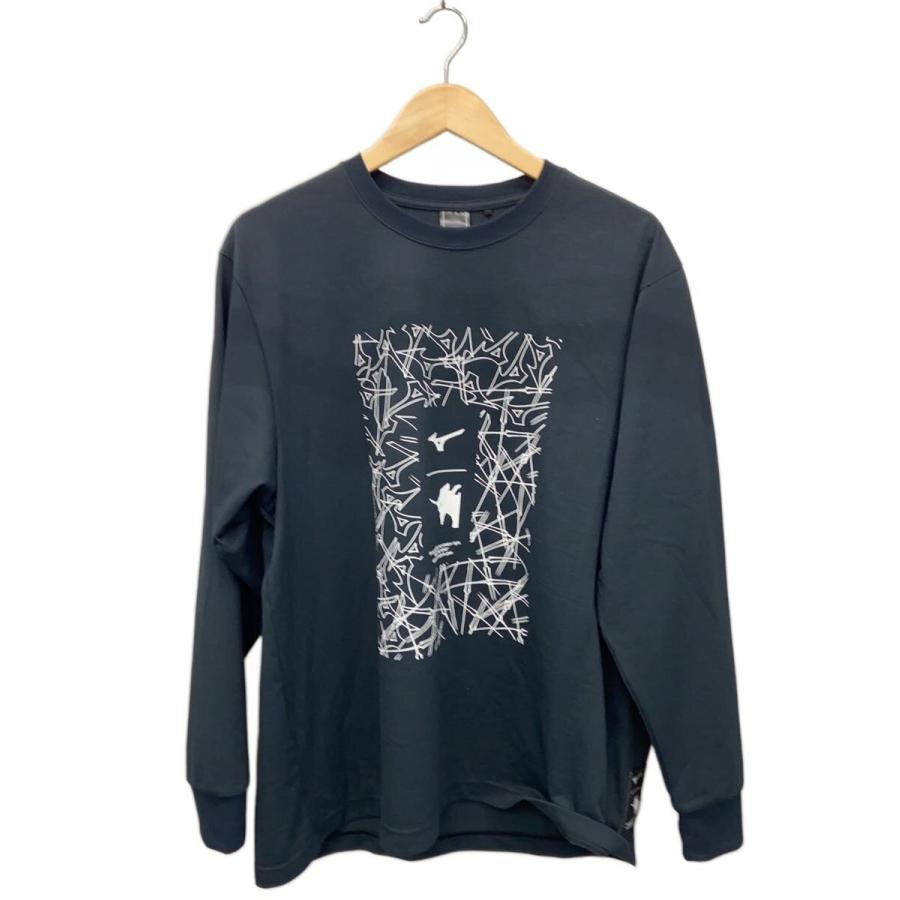 MIZUNO◇長袖Tシャツ/L/ポリエステル/BLK/エヴァンゲリオン