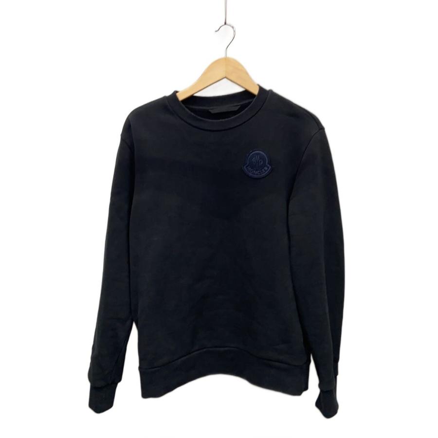 MONCLER◇スウェット/L/コットン/BLK/無地/I20918G00067/色褪せ有り