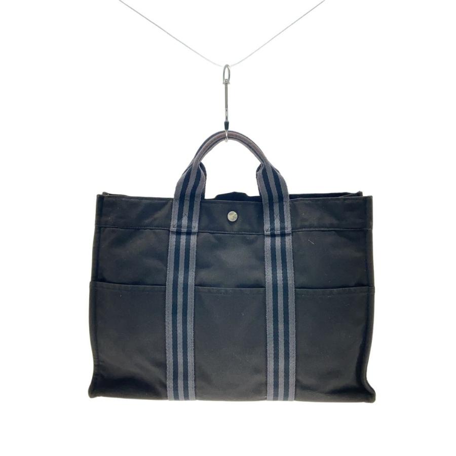 HERMES◇トートバッグ/キャンバス/BLK : セカンドストリートYahoo!店