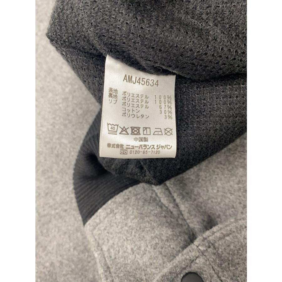 NEW BALANCE◇スタジャン/L/ポリエステル/GRY/AMJ45634 : セカンド 