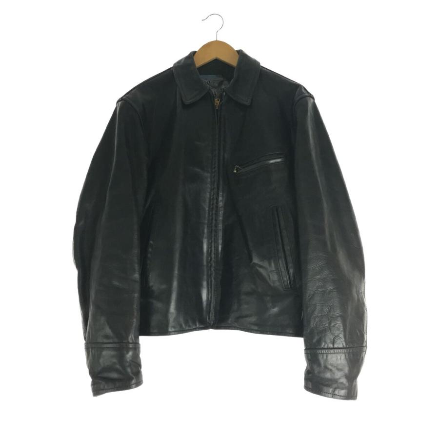 AERO LEATHER◇90s/飛行機タグ/ホースハイド/シングルライダース  