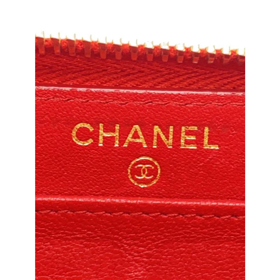 CHANEL◇マドモアゼル/ラウンドファスナー/長財布/レザー/RED