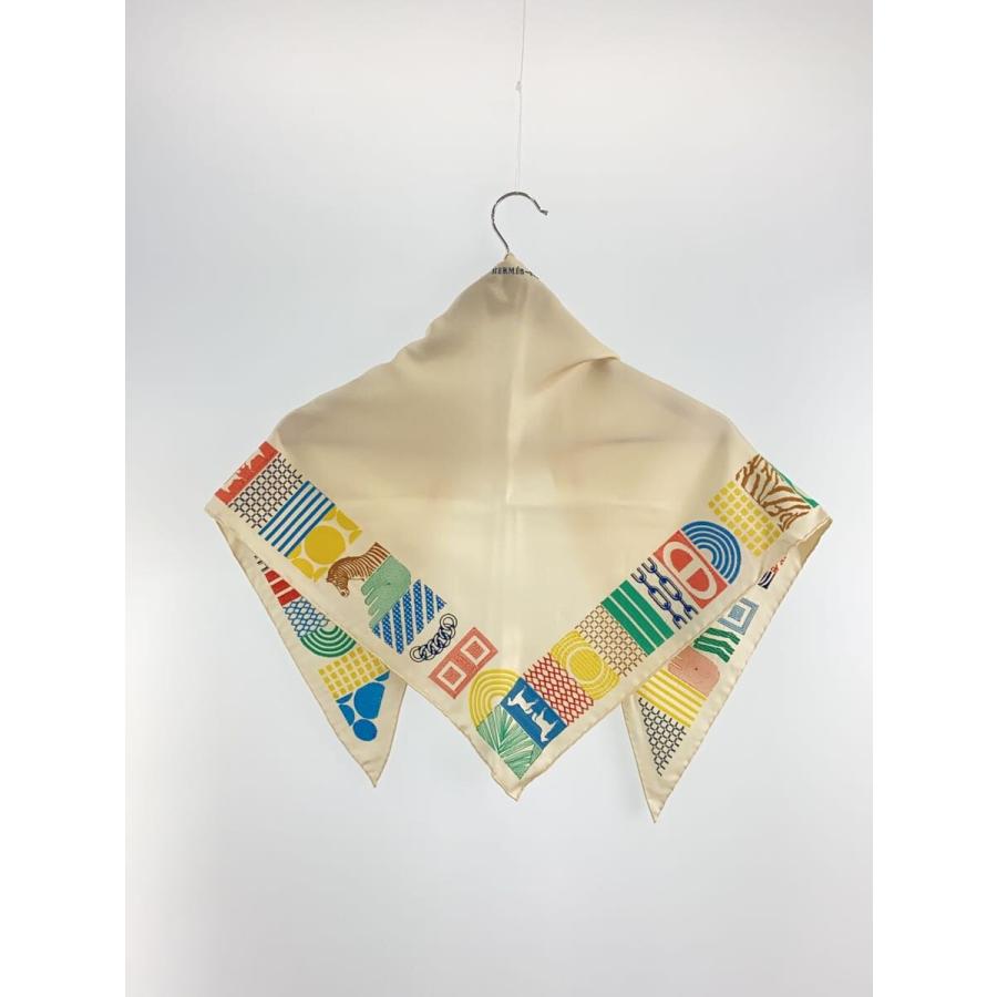 エルメス ポワント ブロデ ツイリー オ ブロック スカーフ シルク レディース ポワント ブロデ 《ツイリー・オ・ブロック》 - ベージュ