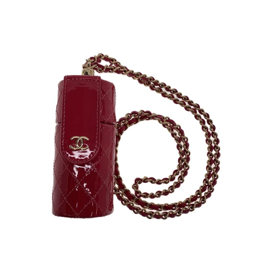CHANEL◇マトラッセ/リップケース/チェーンショルダー/小物/エナメル  