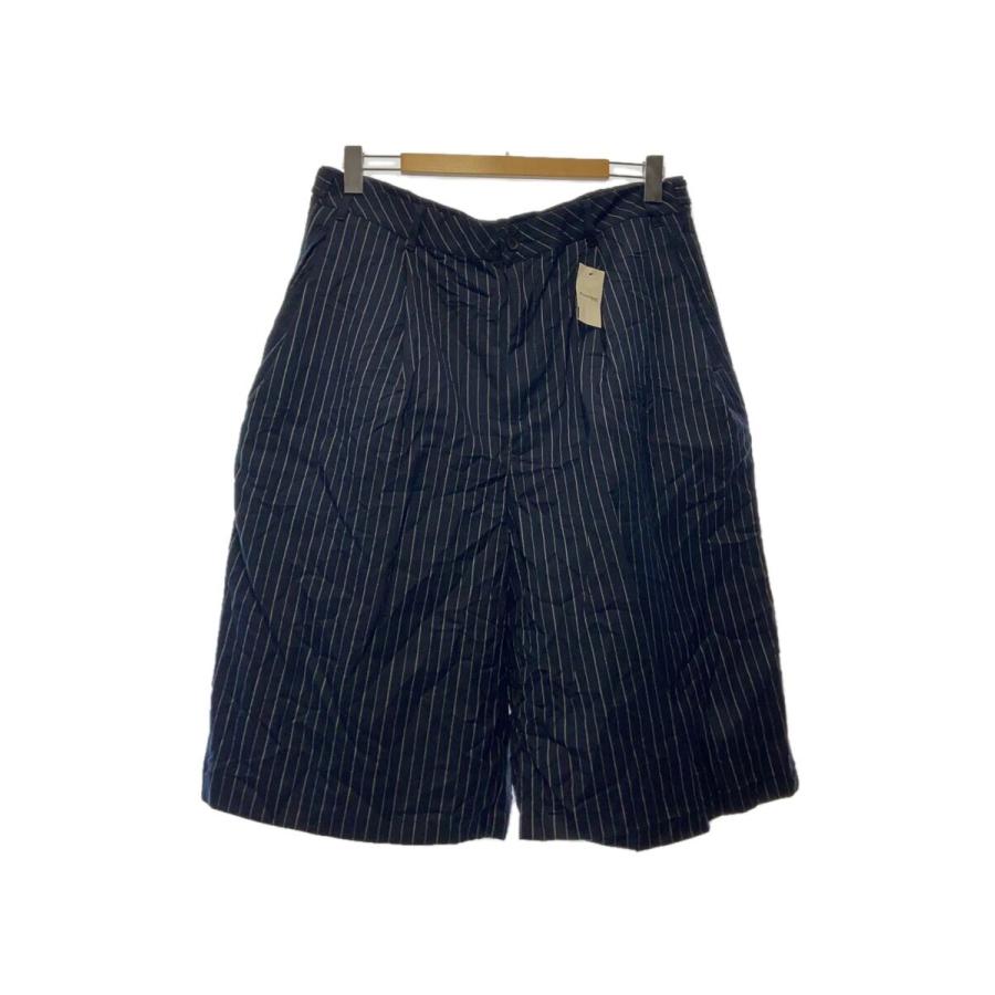 STUSSY◇24SS/VOLUME PLEATED SHORT WRINKLED STRIPE/34/NVY/112314
