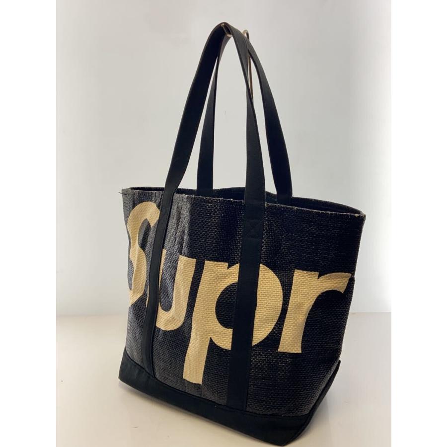 Supreme◇20SS RAFFIA TOTE/トートバッグ/--/BLK// : セカンド