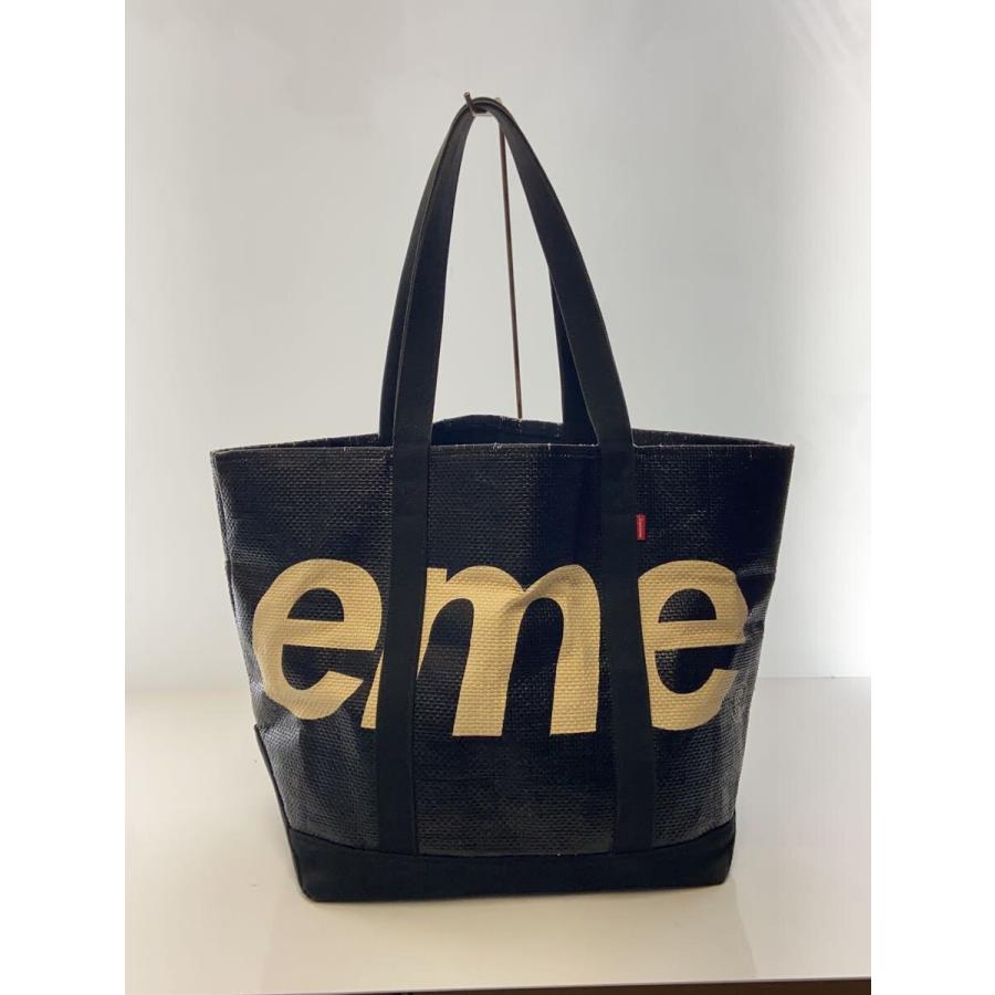 Supreme◇20SS RAFFIA TOTE/トートバッグ/--/BLK// : セカンド