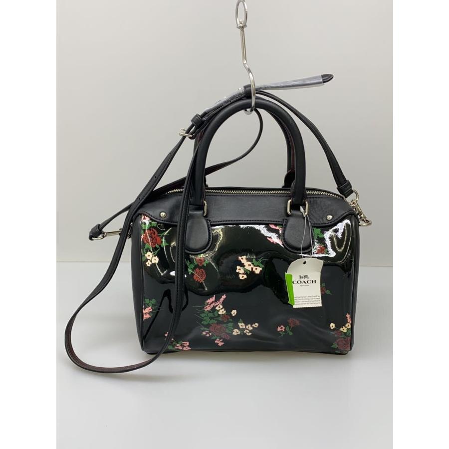 COACH◇フローラルプリント 2WAYボストンバッグ/--/BLK/花柄/f25856