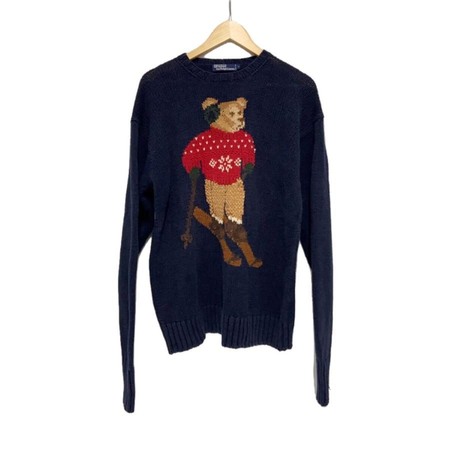 90s Polo Ralph Lauren HAND KNIT ニット セーター POLO RALPH LAUREN◇90s/ポロベア/hand knit/ニット・セーター(厚手)/L