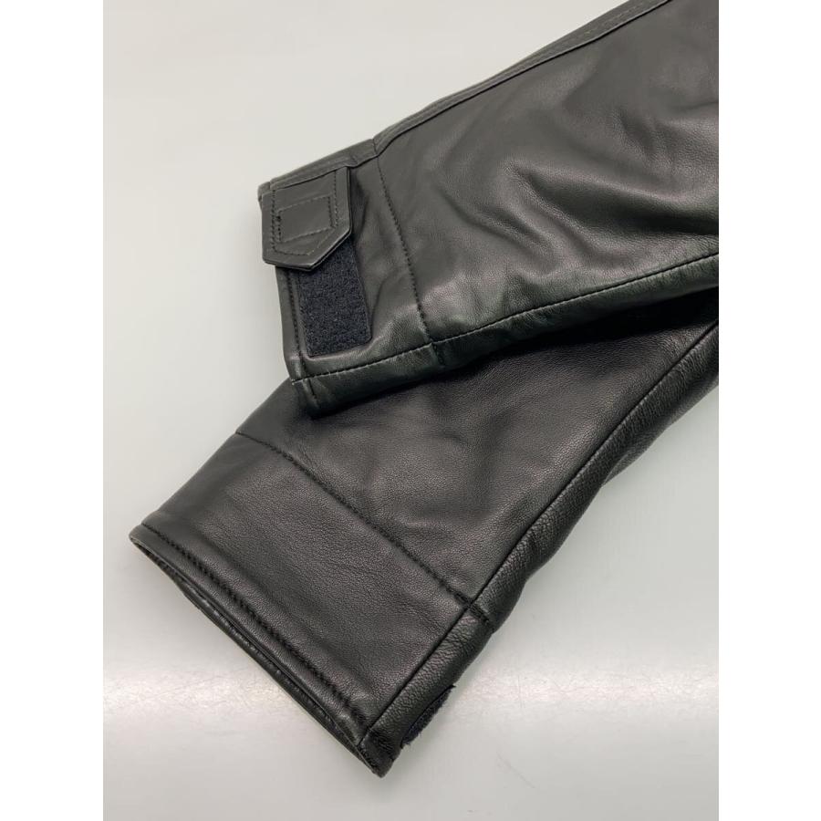 A BATHING APE◆シープスキンM-65型ダウンジャケット/S/レザー/BLK/001HJ9801020//の画像