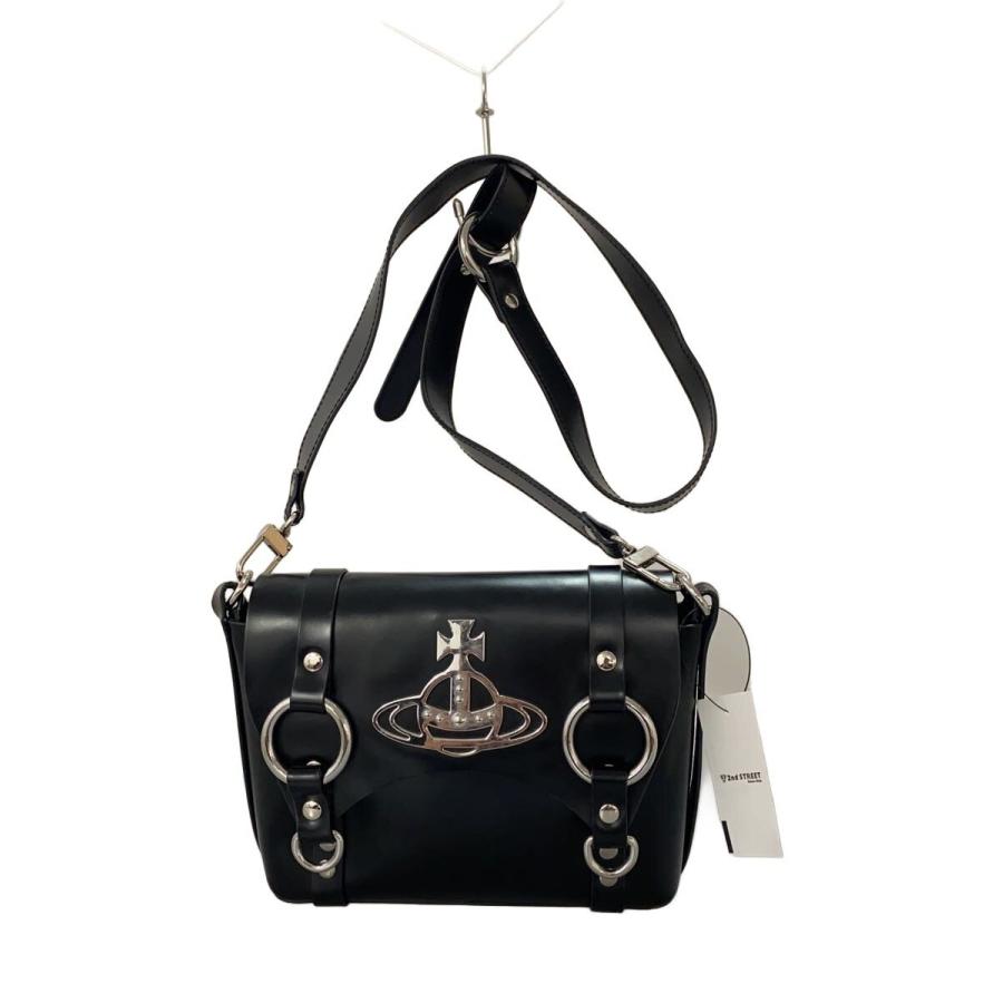Vivienne Westwood エナメルショルダーバッグ ブラック Vivienne Westwood エナメルレザー ショルダーバッグ | ブラック