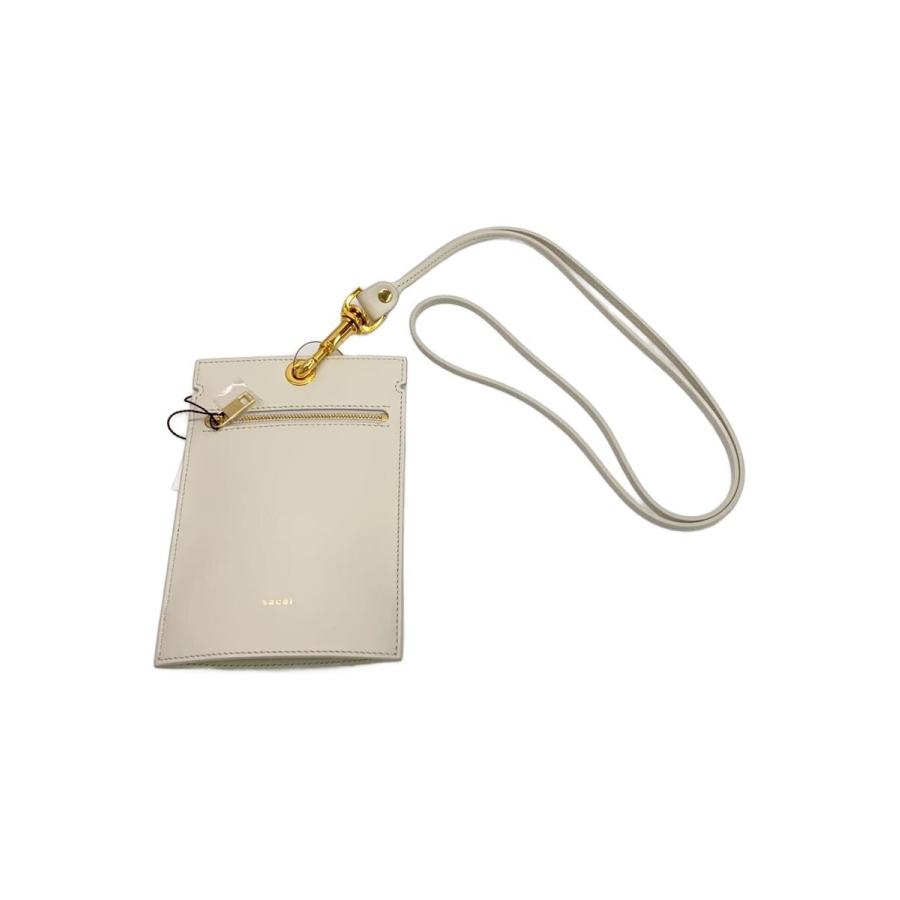sacai◇25SS/モバイルポーチ/ショルダーバッグ/--/WHT/S107-01/タグ付