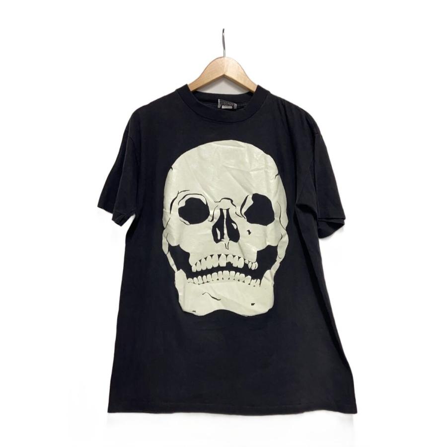 90s/RATTLE MY BONES SKULL//蓄光/Tシャツ/L/コットン/BLK/無地