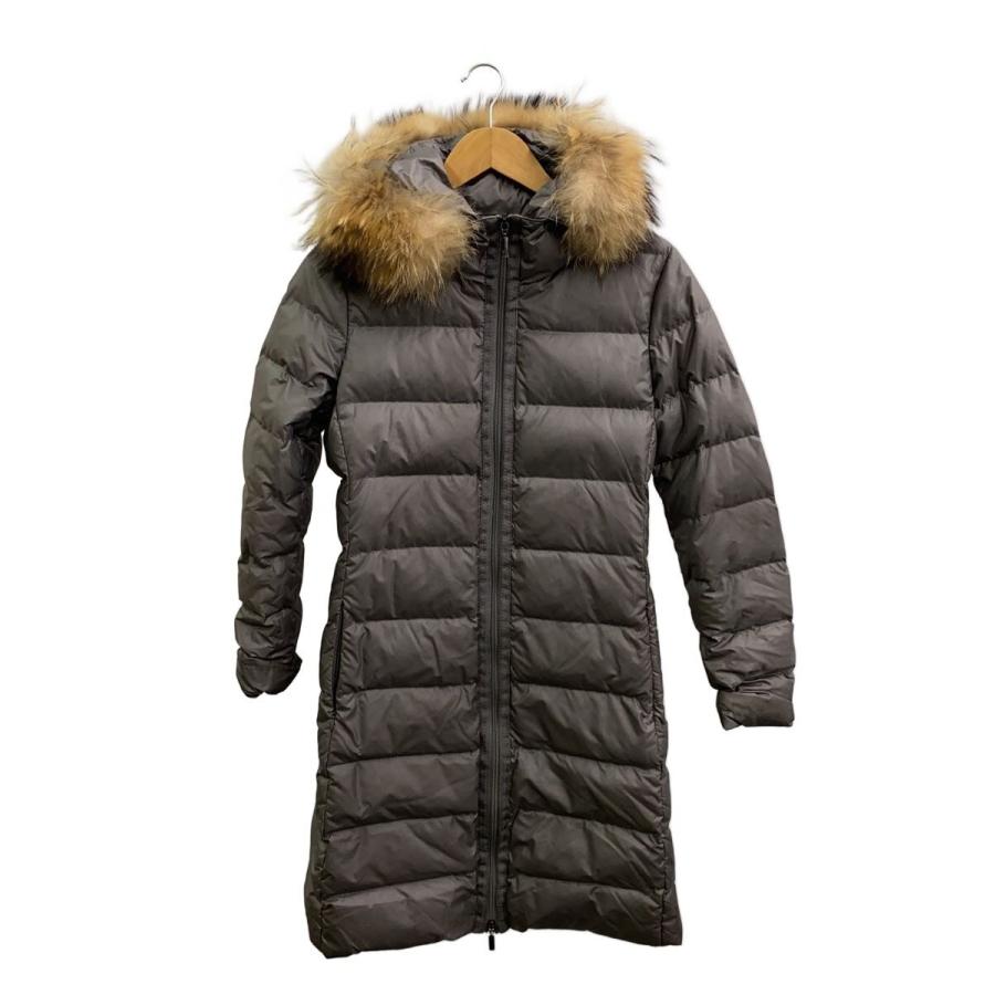 MONCLER◇NANTESFUR/ロングダウンジャケット/0/ポリエステル/GRY/49990