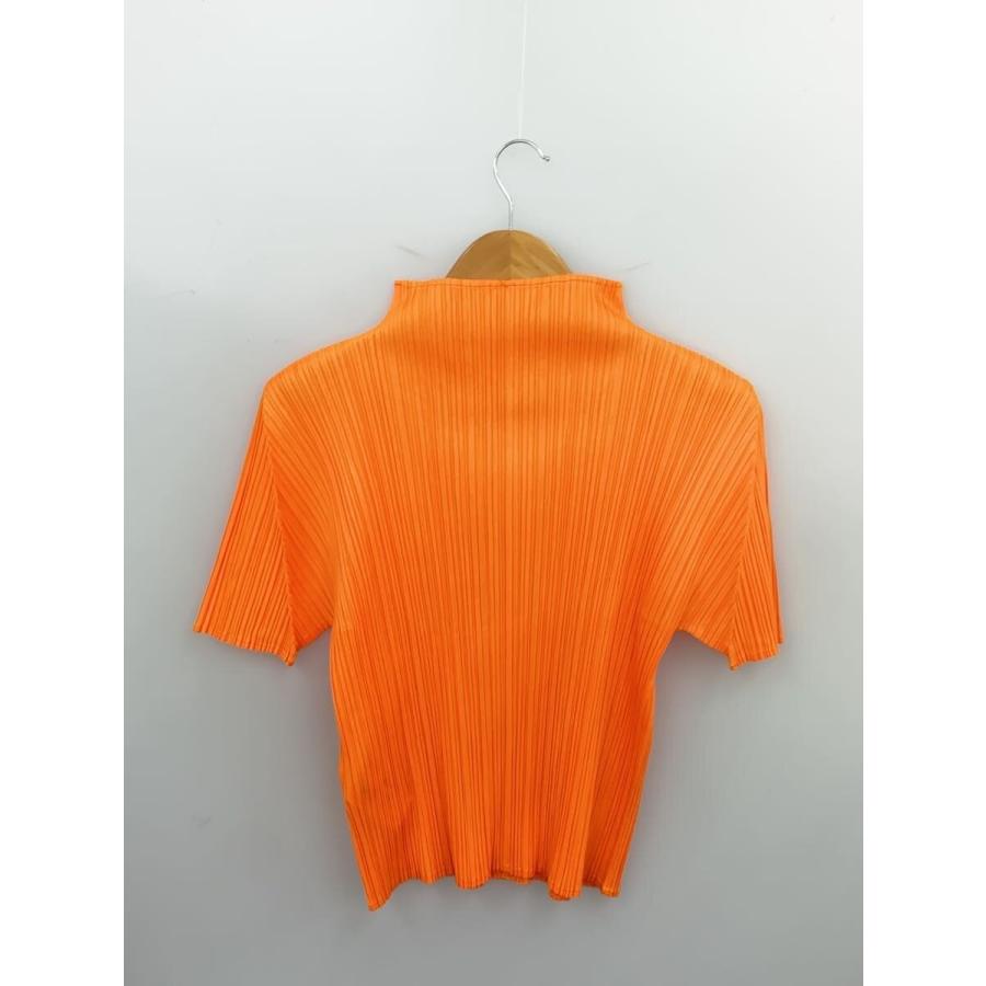 PLEATS PLEASE ISSEY MIYAKE◆ハイネック/プリーツ半袖カットソー/3/ポリエステル/ORN/JK004//_1