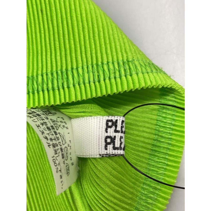 PLEATS PLEASE ISSEY MIYAKE◆ハイネック細プリーツ半袖カットソー/3/ポリエステル/GRN/fk303//_2