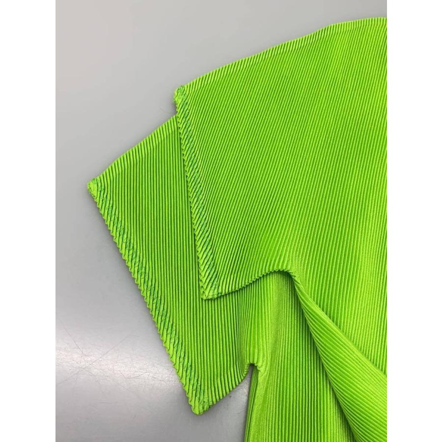 PLEATS PLEASE ISSEY MIYAKE◆ハイネック細プリーツ半袖カットソー/3/ポリエステル/GRN/fk303//_4