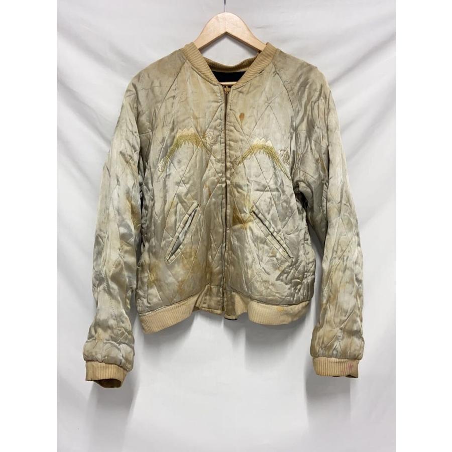 50s/別珍/YKK ZIP/A面虎/B面鷹/ジャケット/ベロア/NVY/総柄