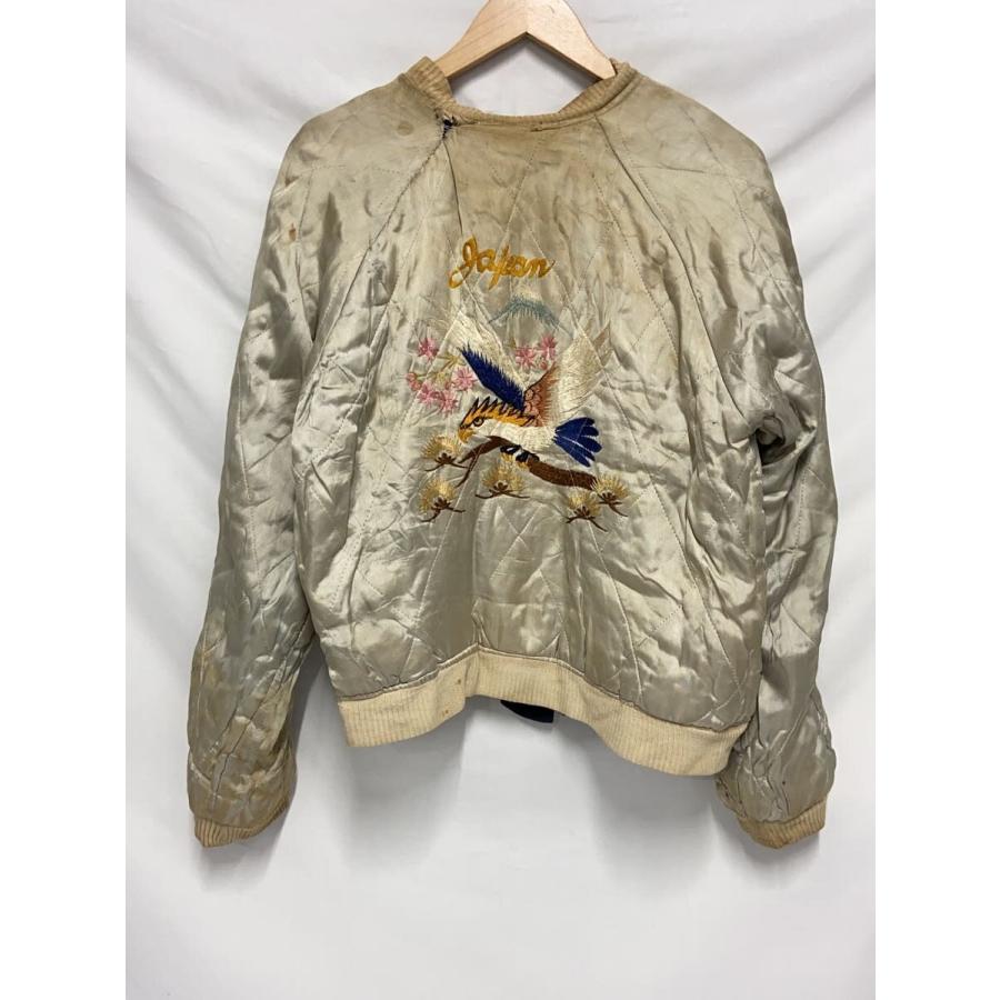 50s/別珍/YKK ZIP/A面虎/B面鷹/ジャケット/ベロア/NVY/総柄