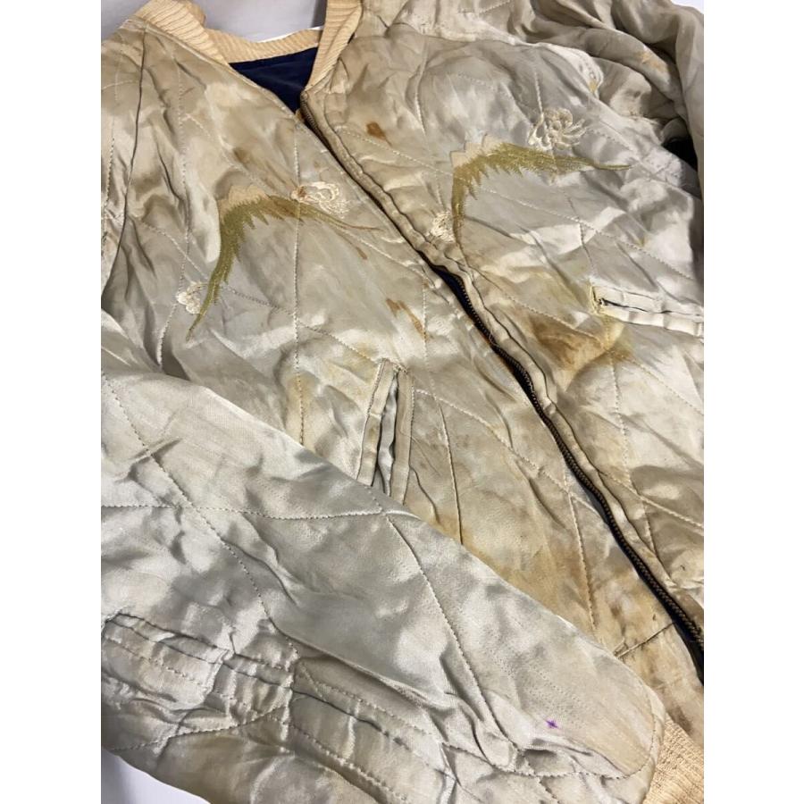 50s/別珍/YKK ZIP/A面虎/B面鷹/ジャケット/ベロア/NVY/総柄