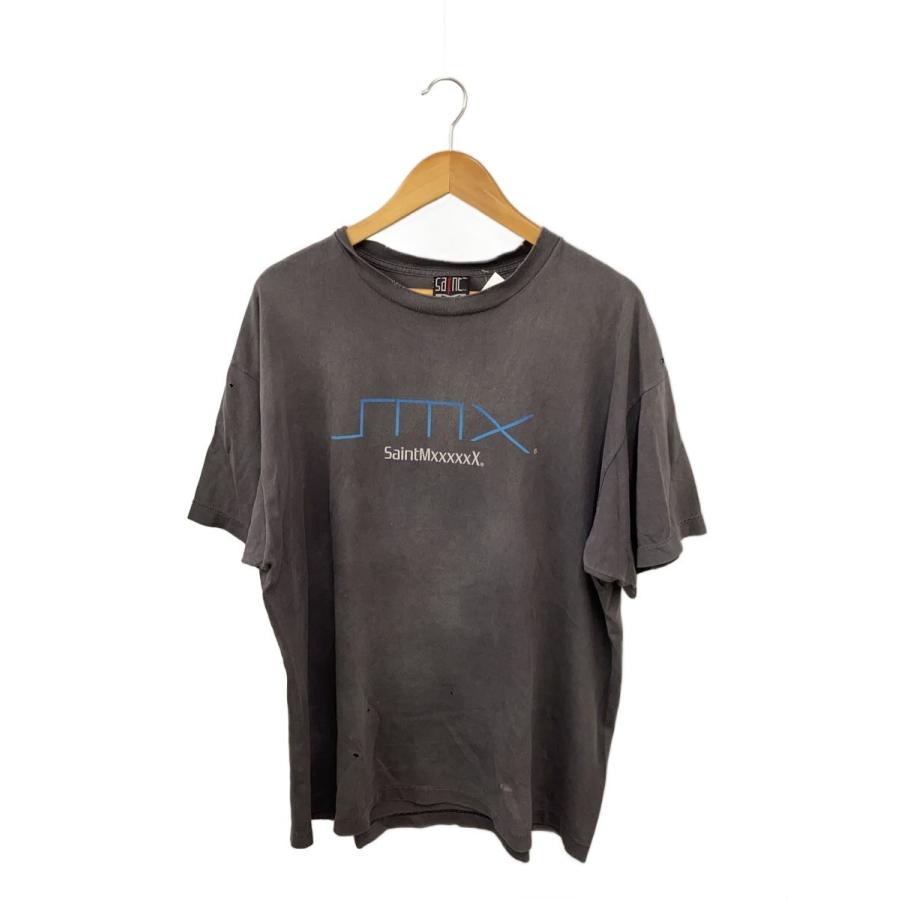 SAINT MICHAEL◇SM6 PS2 T-shirt/Tシャツ/XL/コットン/GRY/無地/SM-YS8