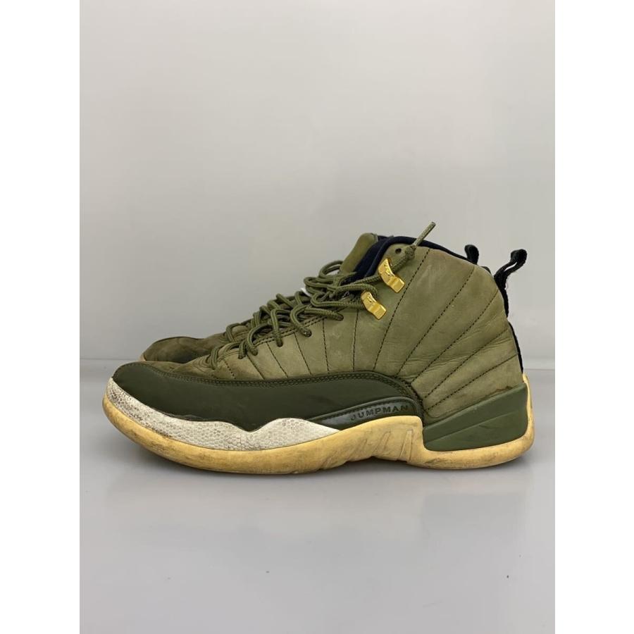 NIKE◇AIR JORDAN 12 RETRO/エアジョーダンレトロ/カーキ/130690-301 