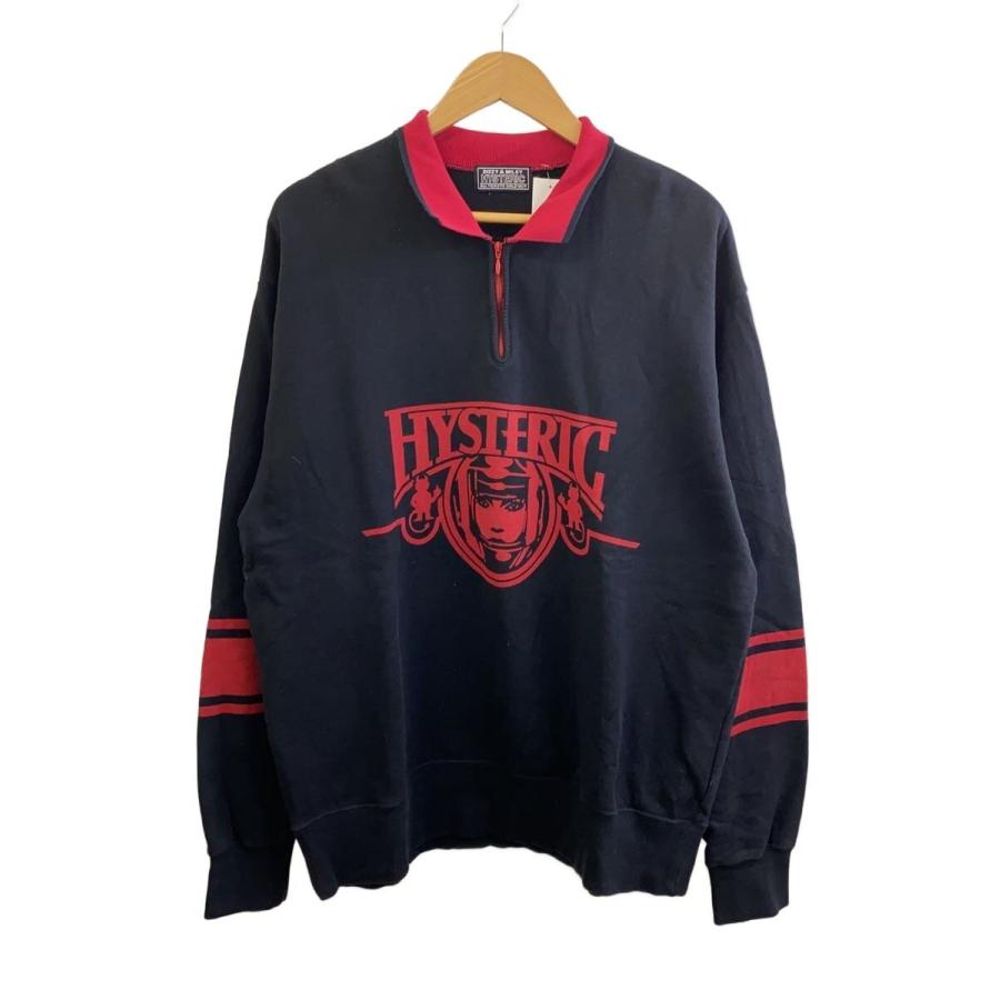 【新品、未使用】HYSTERIC GLAMOUR/スウェット HYSTERIC GLAMOUR◇DEVIL MOTOR 衿付きスウェット/M/コットン/BLK