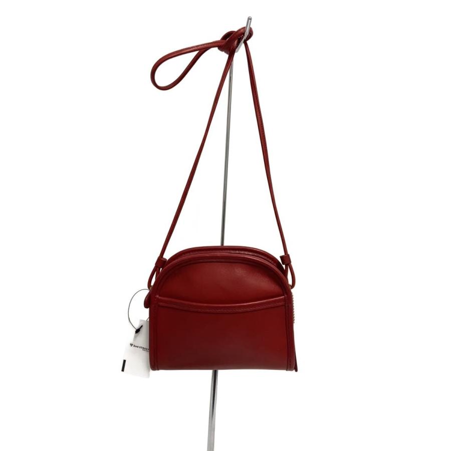 COACH◇オールドコーチハーフムーンショルダーバッグ/レザー/RED/9017