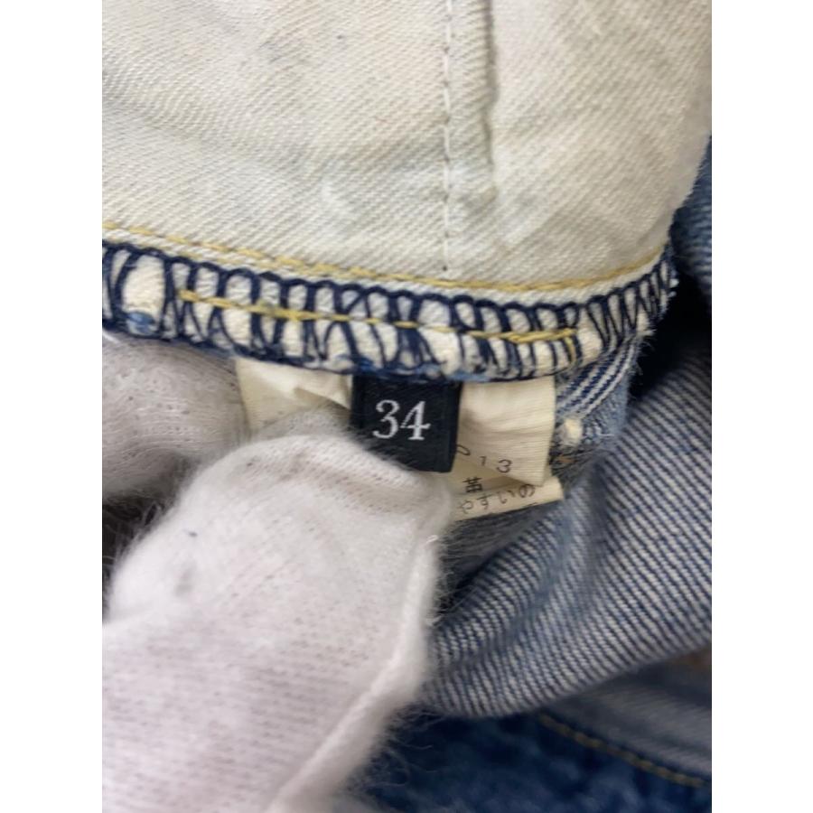HYSTERIC GLAMOUR◇デニムパンツ/スタッズ/ダメージ加工/34/デニム/BLU 