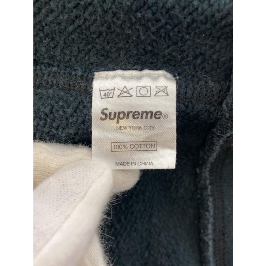 Supreme◇08AW/dobby zip hoodie/パーカー/L/コットン/BLK/無地