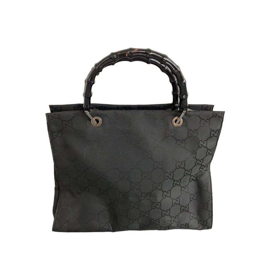GUCCI◇バンブー/GG柄/トートバッグ/--/BLK/総柄/002・1010/ブラック