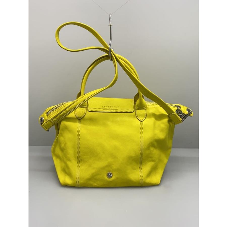 LONGCHAMP◇ルプリアージュ/2wayトートバッグ/レザー/YLW/イエロー 