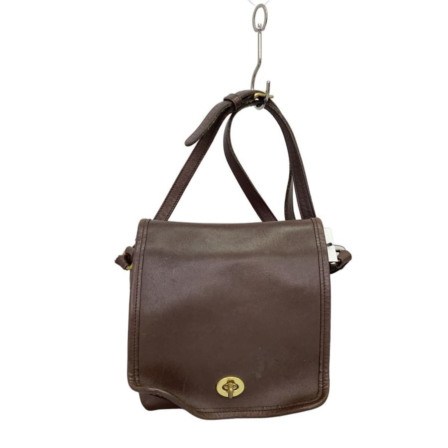 ち様 COACH オールドコーチ ターンロック ショルダーバッグ USA 肩掛け COACH◇オールドコーチ/ターンロックショルダーバッグ/レザー/BRW/9076