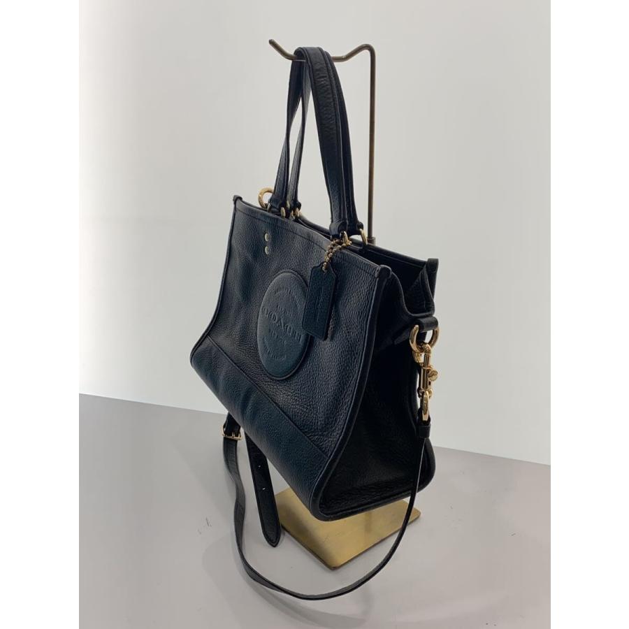 COACH◇デンプシー・キャリーオール_ウィズパッチ/レザー/BLK COACH 