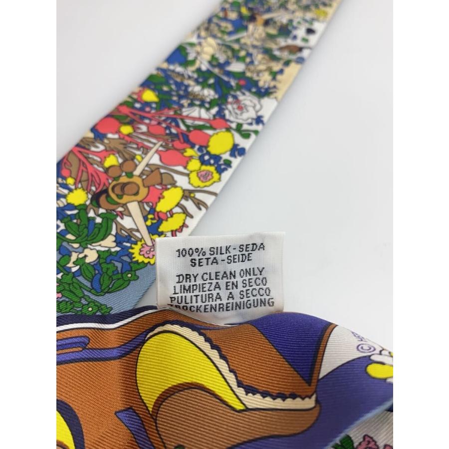 HERMES ツイリー スカーフ ポニー・ピット・ストップ HERMES◇ツイリー/ポニーピットストップ/スカーフ/シルク/レディース