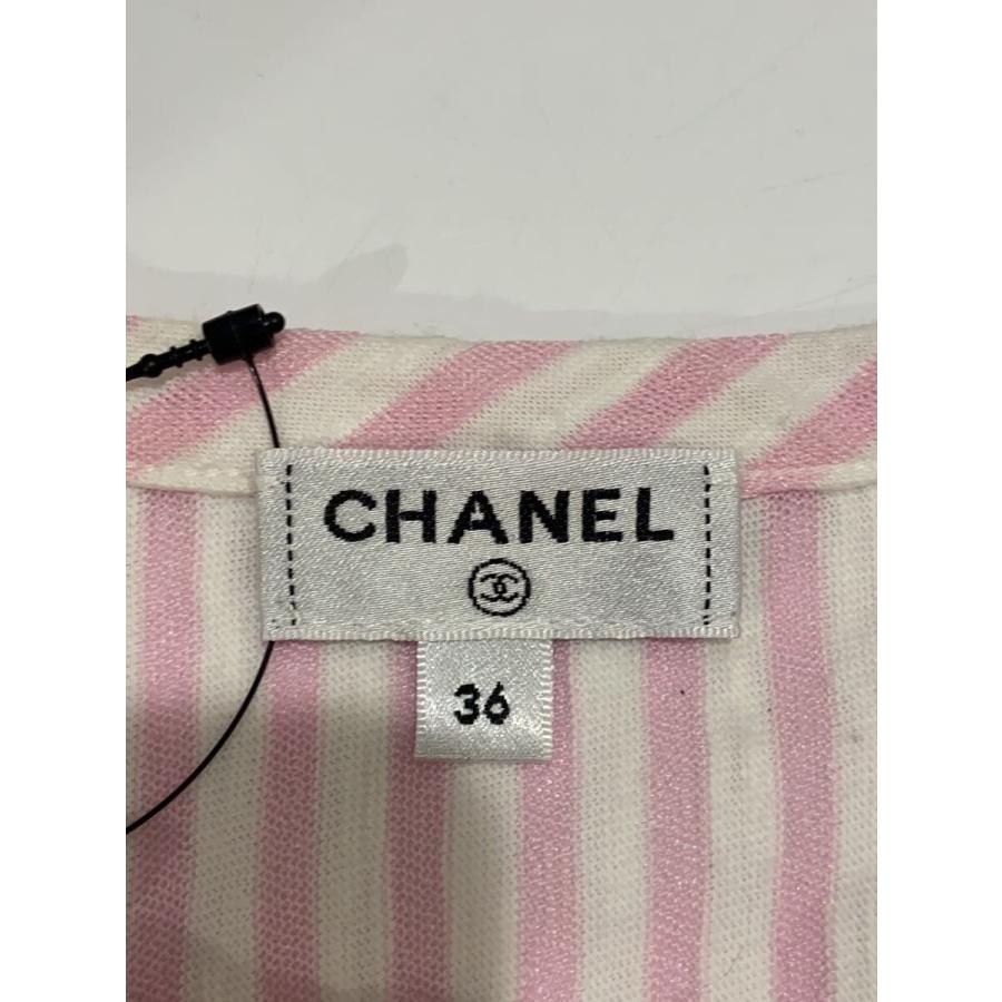 CHANEL◆半袖ワンピース/36/コットン/PNK/ストライプ/P60250V45745_2