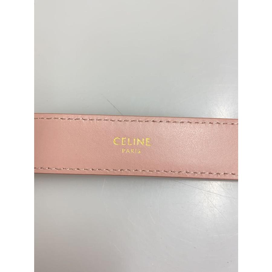 CELINE◇トリオンフ25mm/75/ベルト/レザー/PNK/レディース