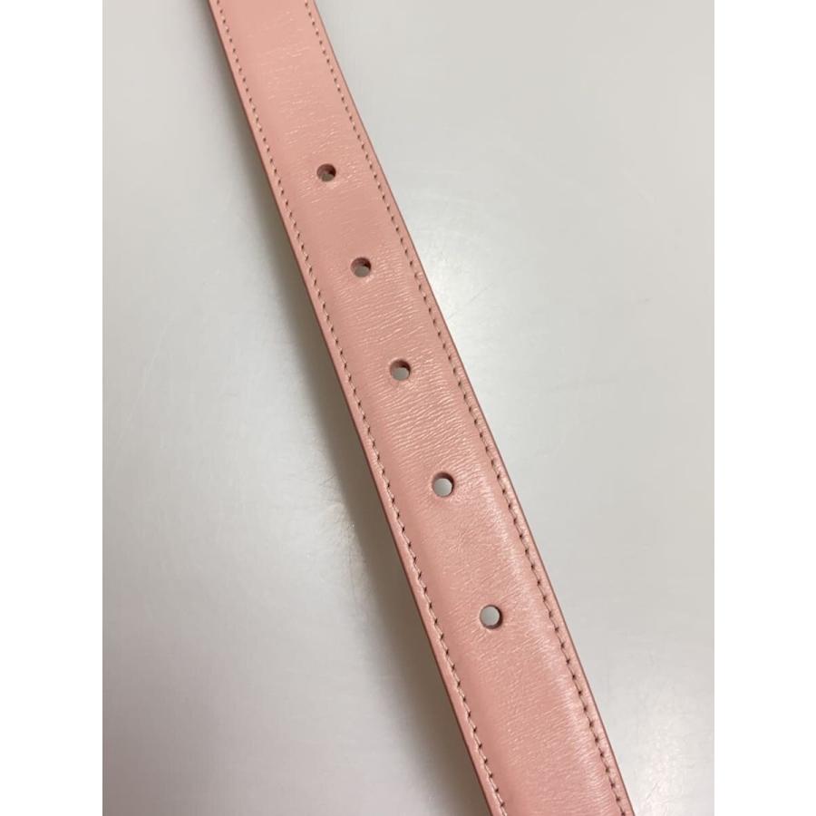 CELINE◇トリオンフ25mm/75/ベルト/レザー/PNK/レディース