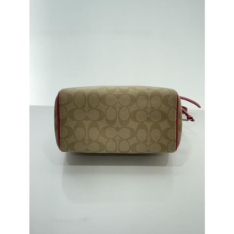 COACH◇ミニ・ベネット・サッチェル_シグネチャー_ピンクレザー/--/BEG