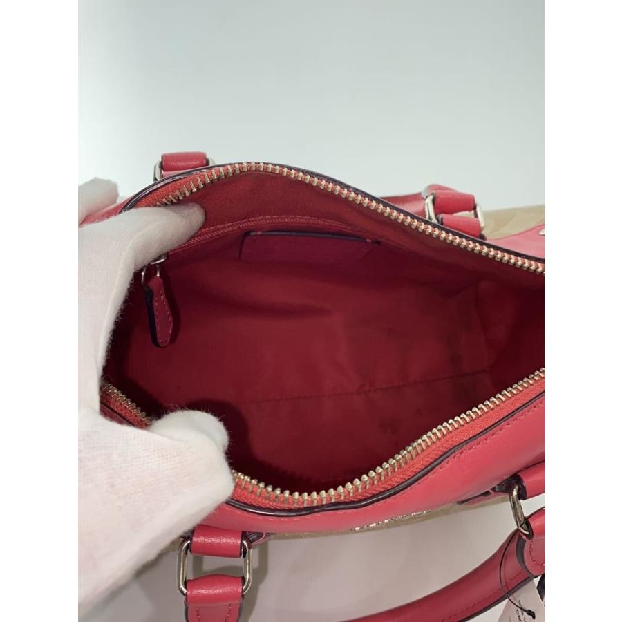 COACH◇ミニ・ベネット・サッチェル_シグネチャー_ピンクレザー/--/BEG