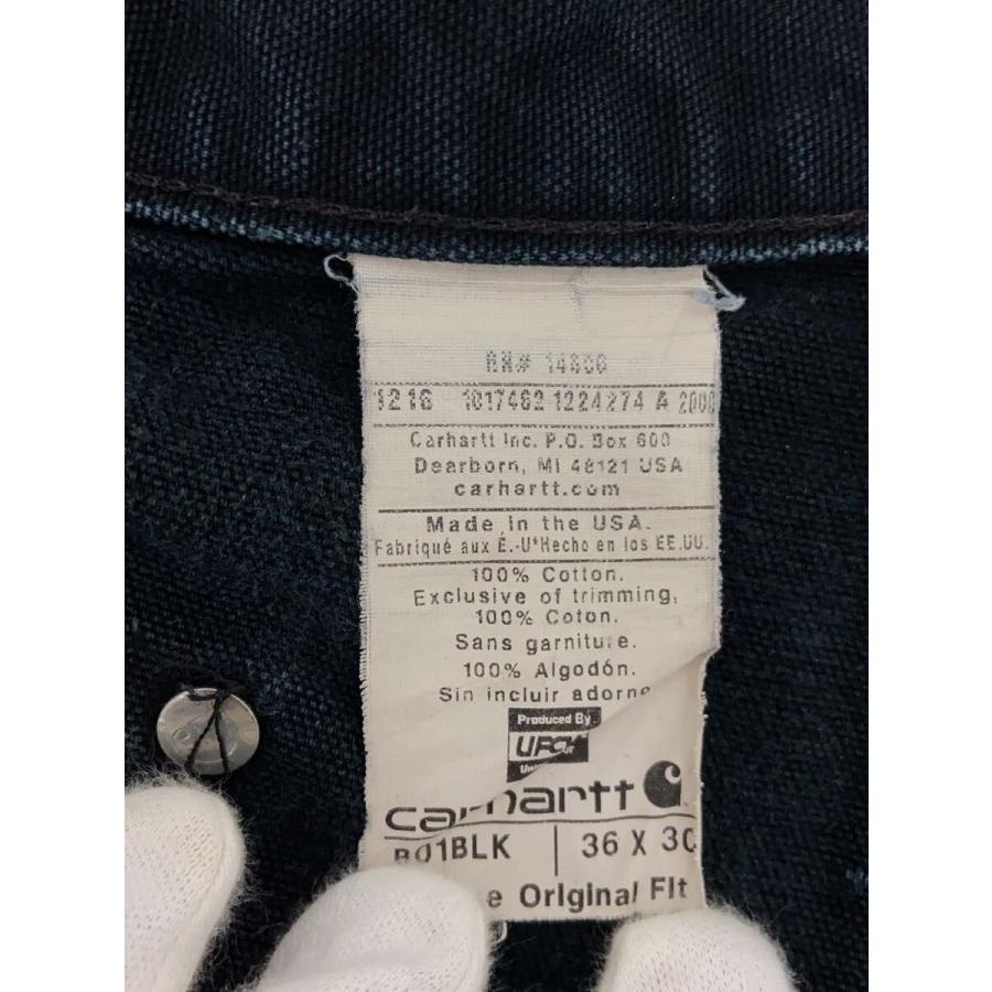 Carhartt◇USA製/ダブルニー/ペインターパンツ/36×30/コットン/BLK