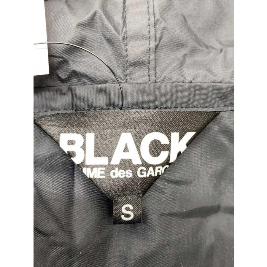 BLACK COMME des GARCONS◇短冊/ロゴフードコート/S/ナイロン/BLK/1D