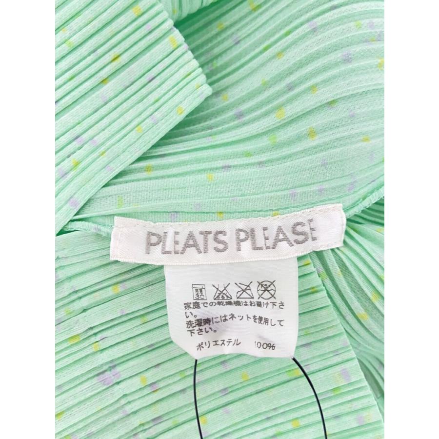 PLEATS PLEASE ISSEY MIYAKE◆プリーツ半袖カットソー/3/ポリエステル/GRN/総柄/PP81JK162_2
