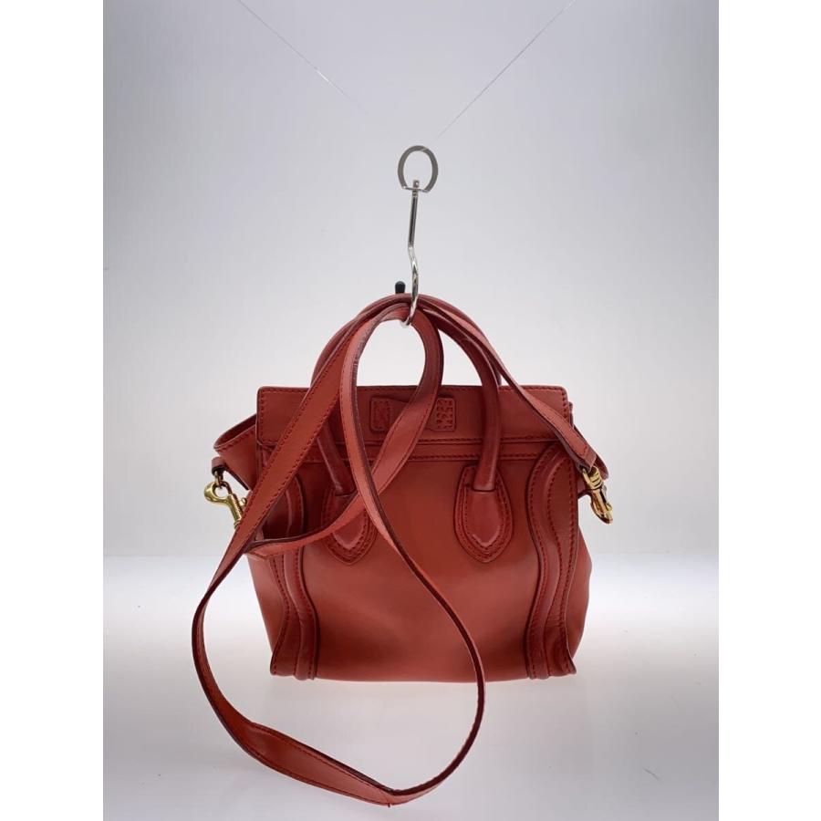 CELINE◇ラゲージナノショルダーバッグ/レザー/RED/レッド : セカンド 