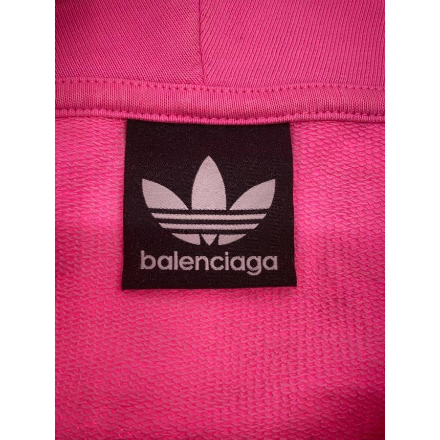 BALENCIAGA◇×adidas/Hoodie Large Fit/3/コットン/ピンク/729322