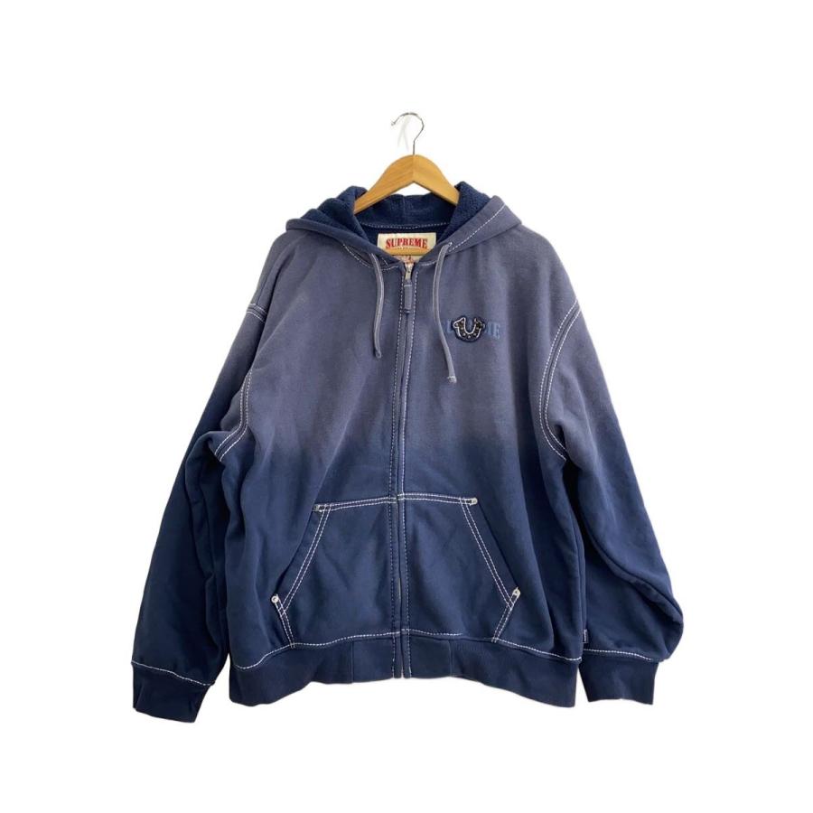 Supreme◇×TRUE RELIGION/ジップパーカー/XL/コットン/NVY/無地